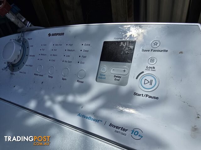 Simpson 10KG Washing Machine Model SWT 1043 With inverter and ActiveBoost