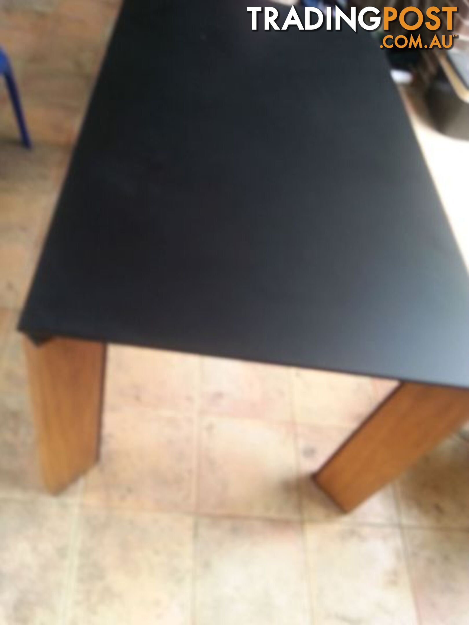 class table with wooden legs