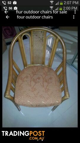5 outdoor chairs with cushions - photo 2 of 2
