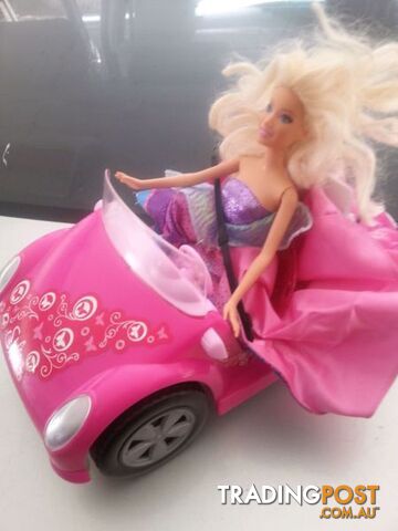 barbie doll and her car