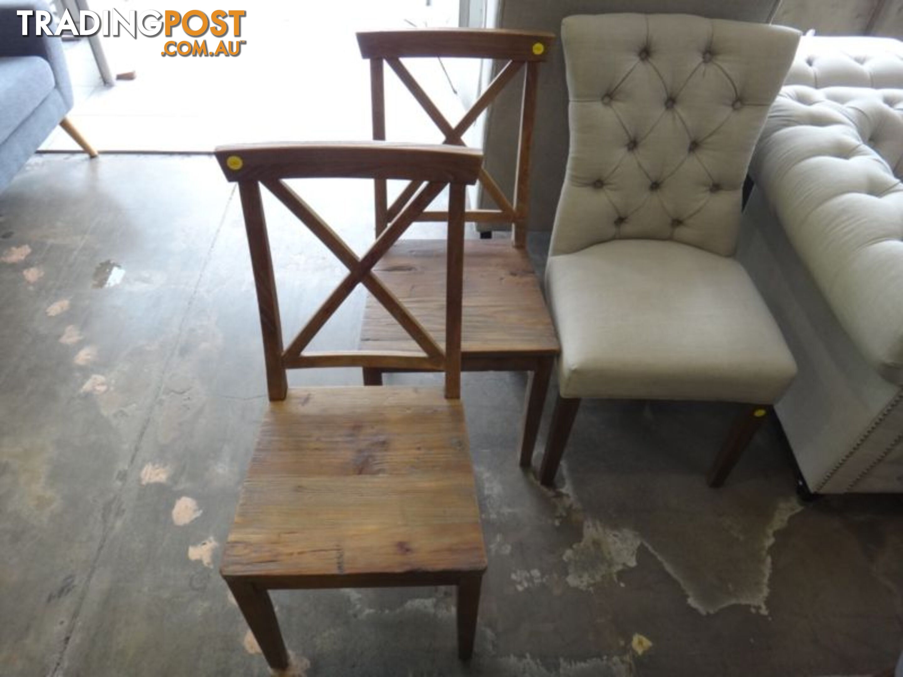 NEW LINCOLN DINING CHAIRS - SOLID TIMBER NEW