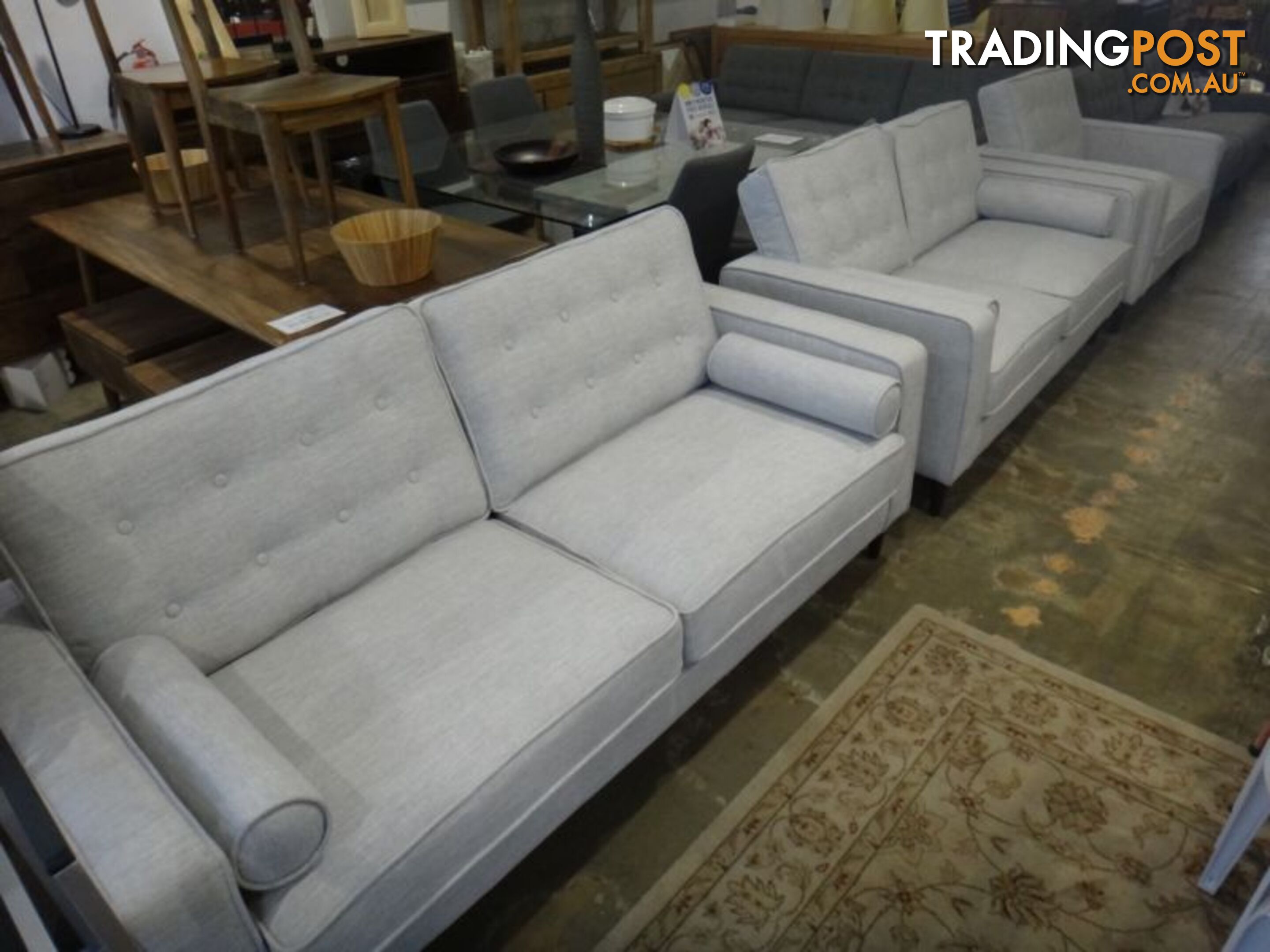 DIAMOND CITY SOFAS - 3S + 2S + AC - NEW RETRO DESIGNS 2 COLOURS