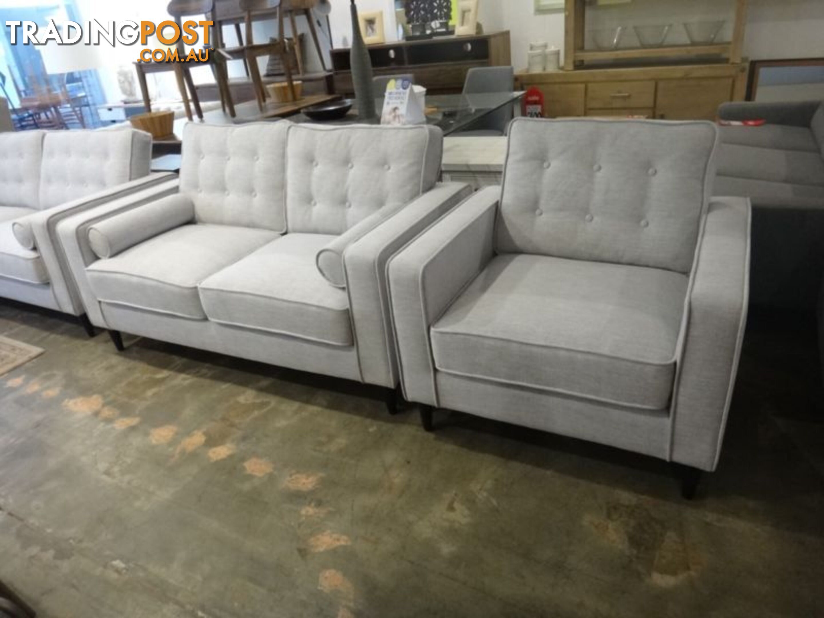 DIAMOND CITY SOFAS - 3S + 2S + AC - NEW RETRO DESIGNS 2 COLOURS