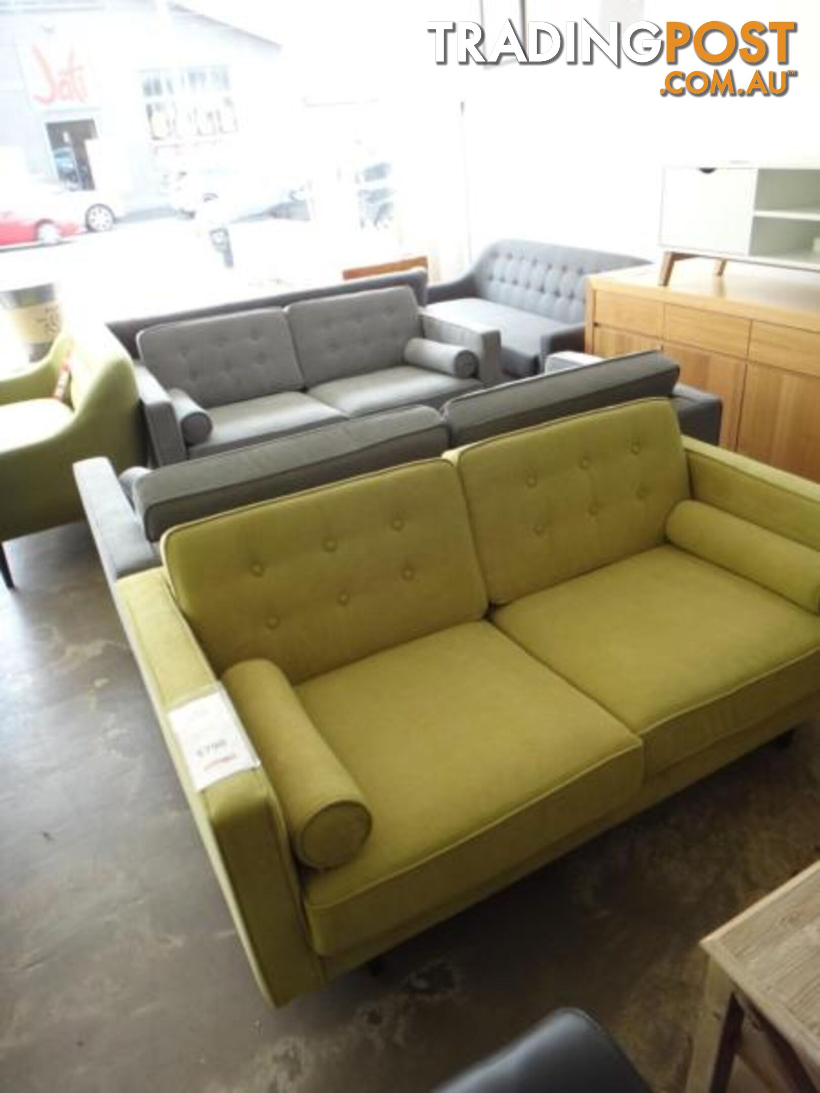 NEW RETRO SOFAS - FURNITURE DISCOUNT WAREHOUSE. $500