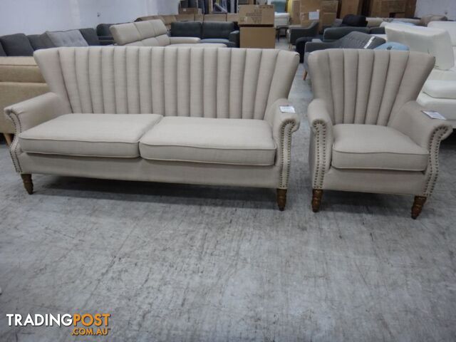 NEW CLEO SOFAS - 3 SEATER + ARMCHAIR - DISCOUNT SHOWROOM