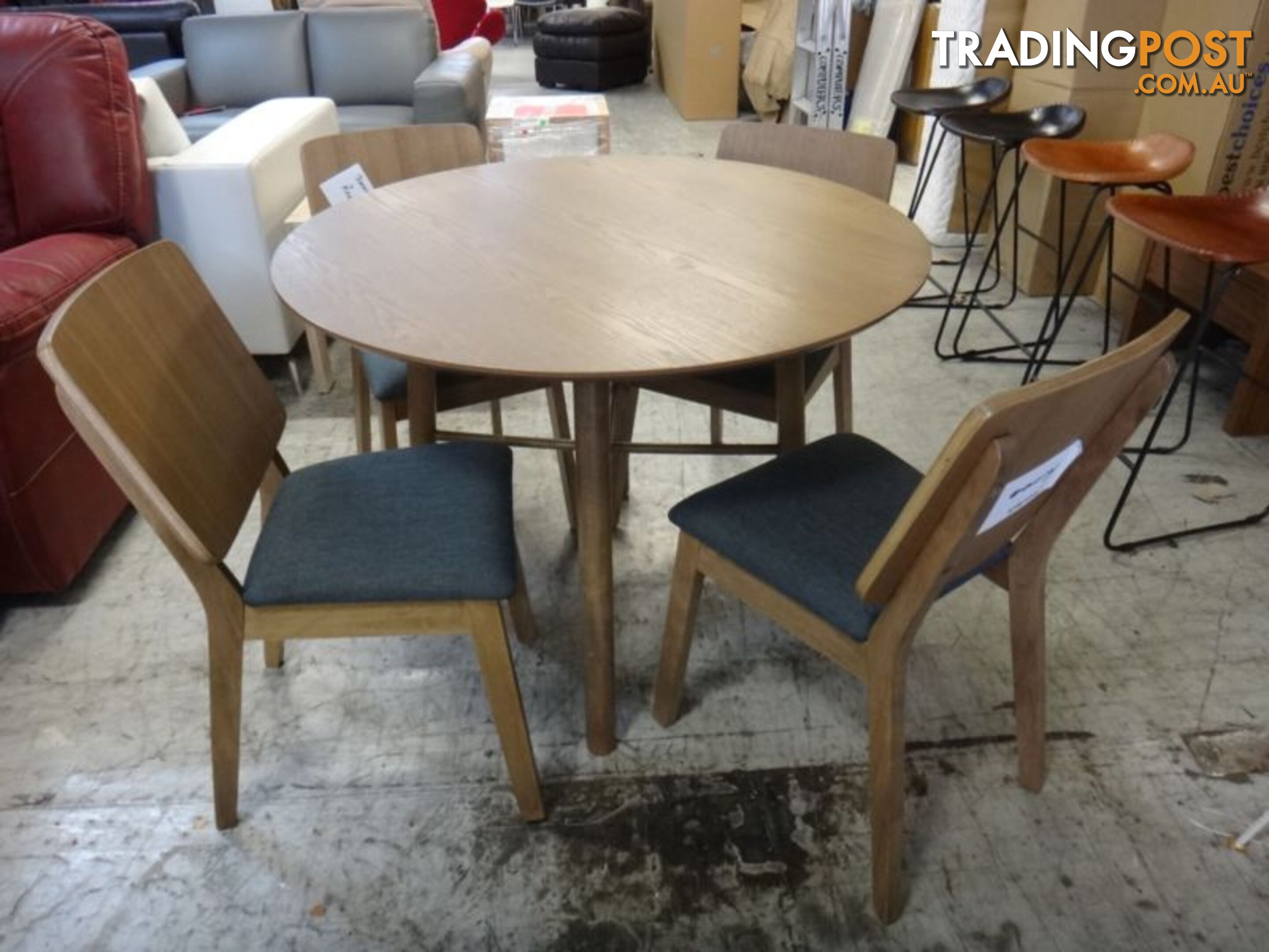 NEW DENMARK 5 PIECE DINING - DESIGNER RETRO FURNITURE SHOWROOM