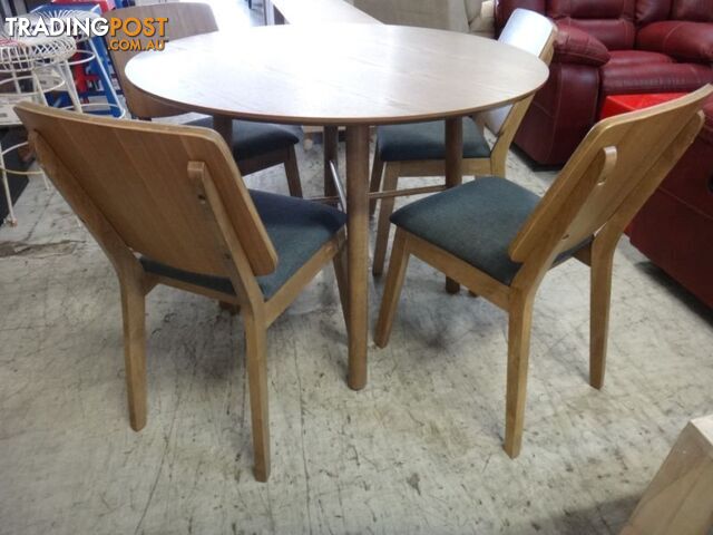 NEW DENMARK 5 PIECE DINING - DESIGNER RETRO FURNITURE SHOWROOM