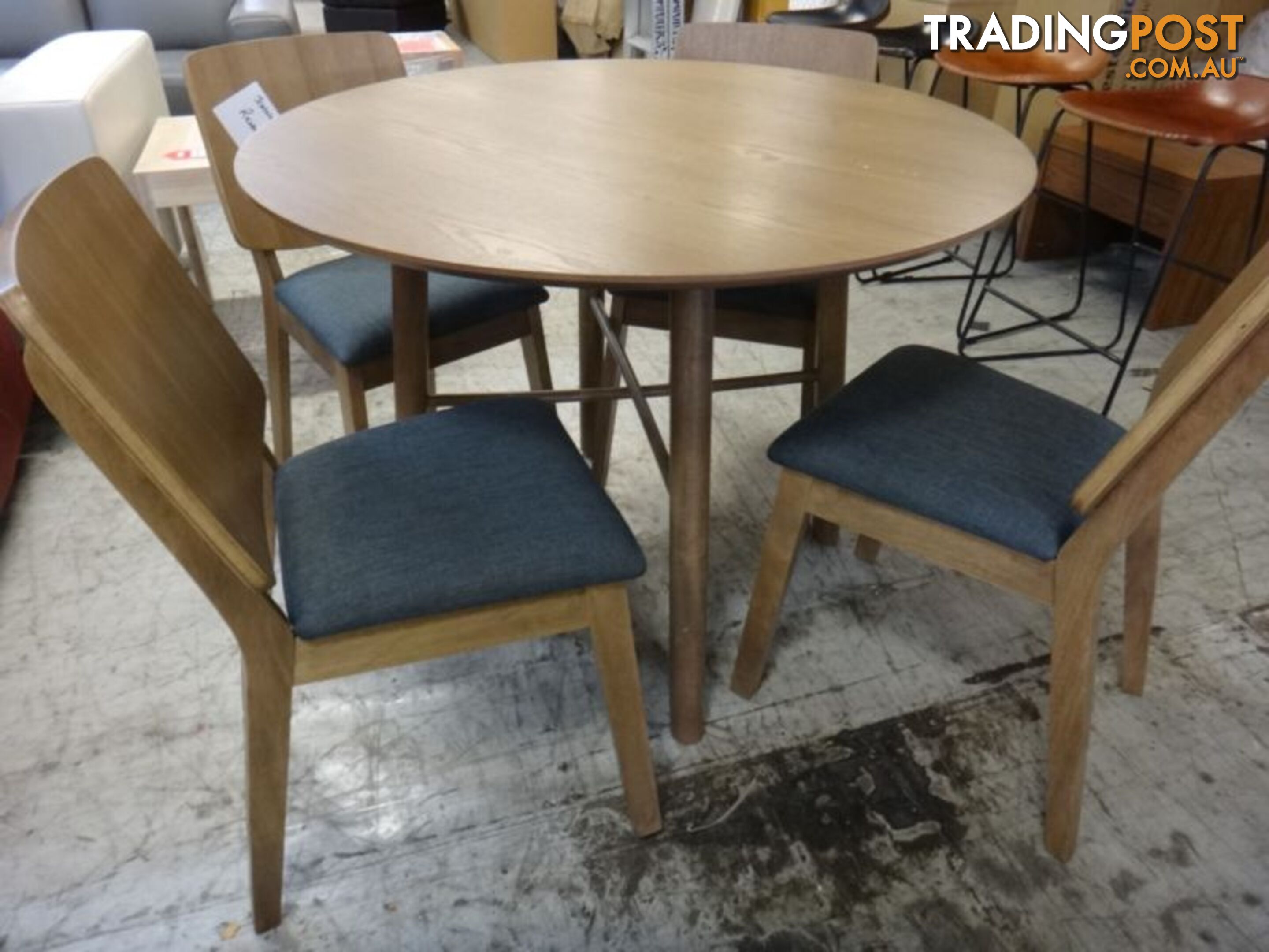 NEW DENMARK 5 PIECE DINING - DESIGNER RETRO FURNITURE SHOWROOM