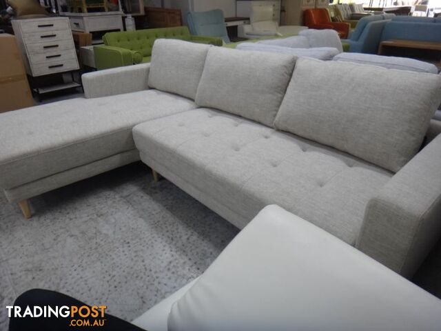 NEW CASPER 3 SEATER CHAISE - FURNITURE DISCOUNT SHOWROOM