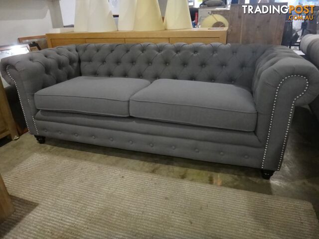 NEW VICTORIA WING CHAIRS - FABRIC CHESTERFIELD