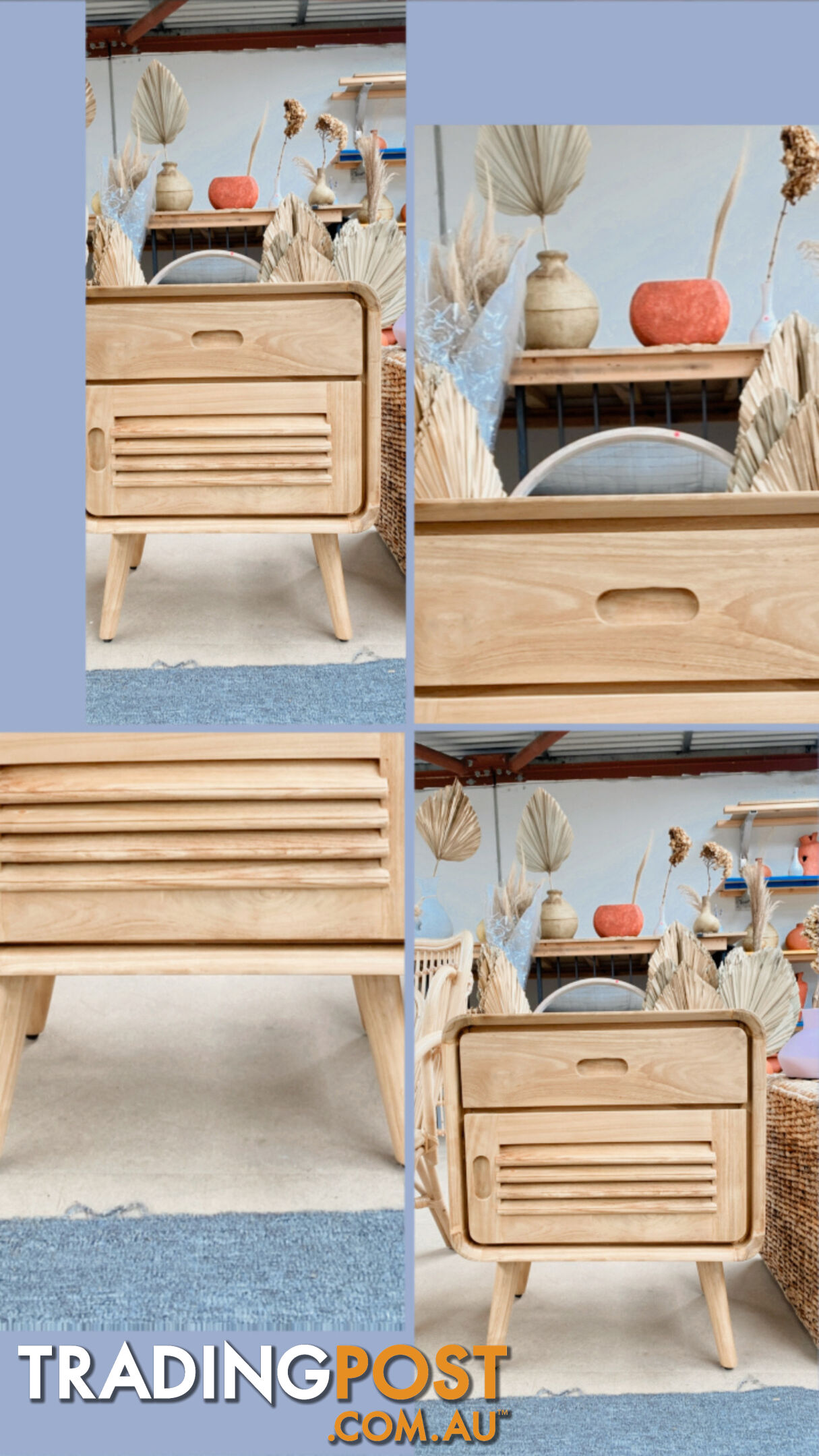 Bedside Table / Side Table, One Door & One Drawer