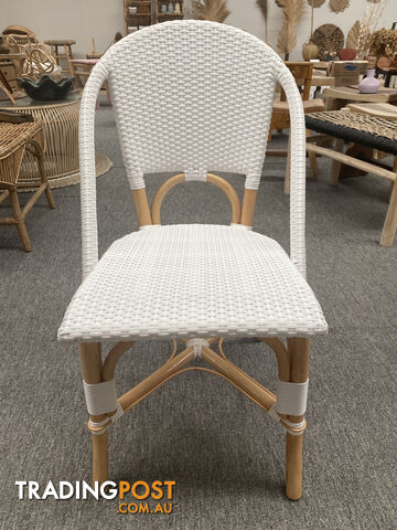 Rattan White Bistro Chair
