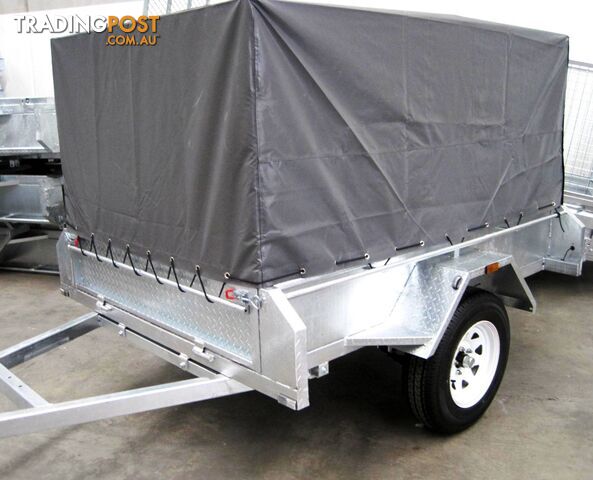 7X5 CAGED TRAILER HEAVY DUTY WITH COVER