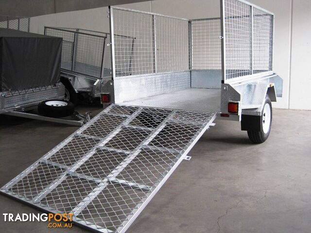RAMP TRAILER cage 7x5 galvanised FULLY WELDED