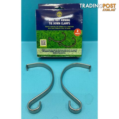 ROLL OUT AWNING TIE DOWN CLAMPS