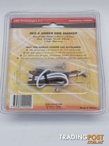 LED RED/AMBER SIDE MARKER - photo 2 of 2