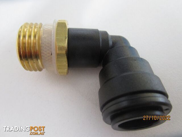 JG 1/2" BRASS MALE ADAPTER W/12MM PLASTIC ELBOW - photo 2 of 3