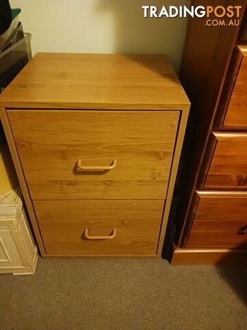 Brown filing cabinet