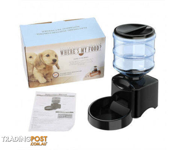 5.5L Automatic Pet Feeder Cat Dog Smart Food Dispenser Self Feeding Meal Bottle - V201-FDZ0105BR8AU