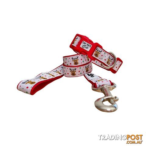 Christmas Dog Collar / Reindeer / Santa - Hand Made by The Bark Side - TBSCHRLGESNO - photo 3 of 15