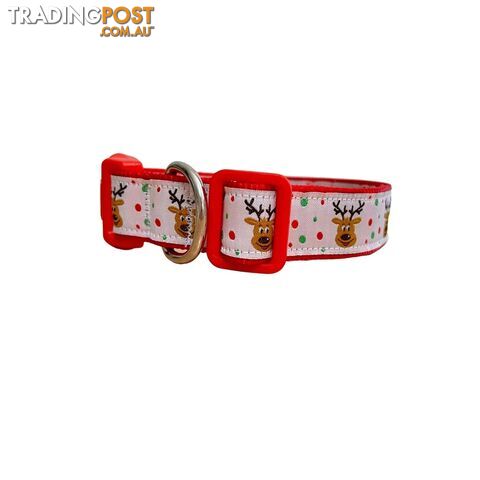 Christmas Dog Collar / Reindeer / Santa - Hand Made by The Bark Side - TBSCHRLGESNO - photo 4 of 15