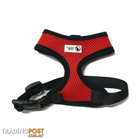 Pet Harness Soft Air Mesh Padded Adjustable  - Moondidley Pets - MDPHARMESXSBLK