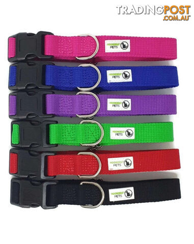 100% Pure Bamboo Fibre Dog Collar Plastic Buckle - Moondidley Pets - MDPCOLBAMMBLK