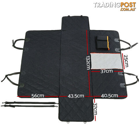 i.Pet Pet Car Seat Cover Dog Protector Hammock Back Waterproof Belt Non Slip Mat - PET-COVER-132X140-BK - photo 2 of 9