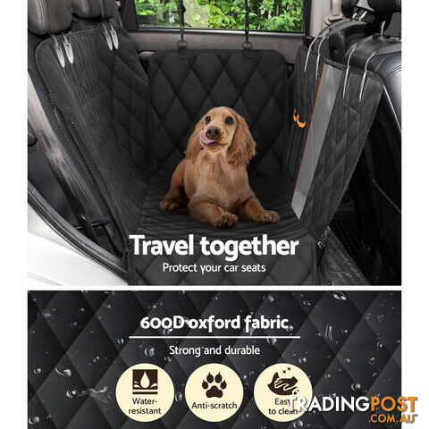 i.Pet Pet Car Seat Cover Dog Protector Hammock Back Waterproof Belt Non Slip Mat - PET-COVER-132X140-BK - photo 5 of 9