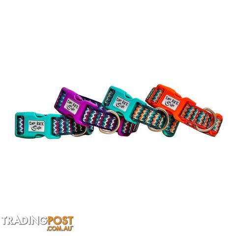 Chevron Dog Collar - Hand Made by The Bark Side - TBSCHEMEDPTP