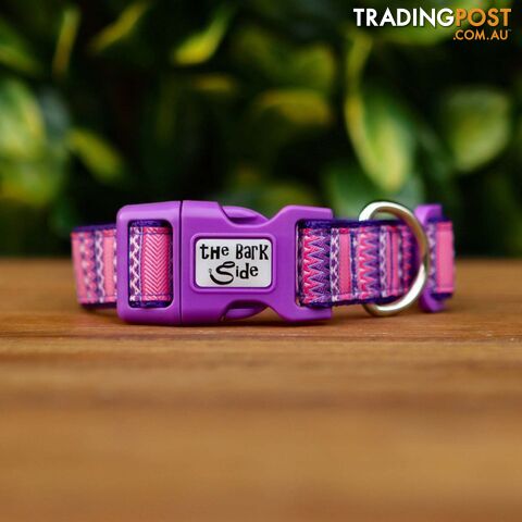 Aztec Dog Collar / Pink / Purple / XS - L  -  Hand Made by The Bark Side - TBSAZTSML