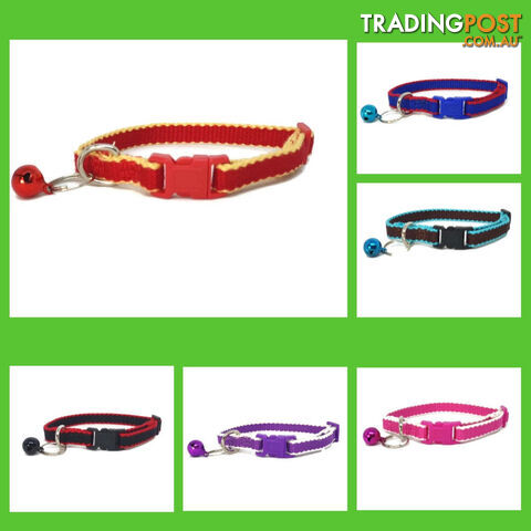 100% Pure Bamboo Fibre Cat Collar Plastic Buckle - Moondidley Pets - MDPCOLCATRED