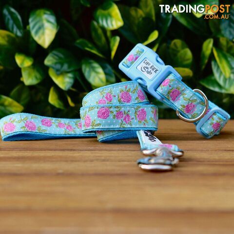 Rose Dog Lead / Dog Leash - Hand Made by The Bark Side - TBSLDROSBLU201.2 - photo 4 of 4