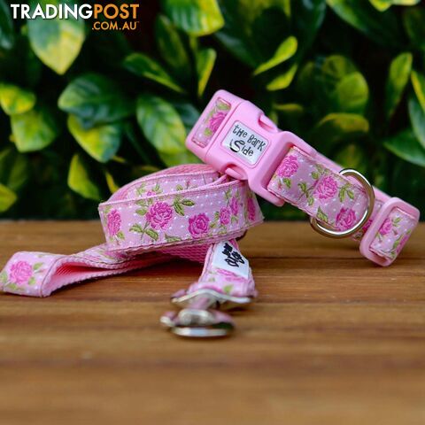 Rose Dog Lead / Dog Leash - Hand Made by The Bark Side - TBSLDROSBLU201.2 - photo 3 of 4
