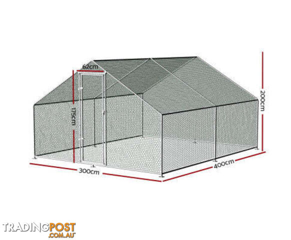 i.Pet Chicken Coop Cage Rabbit Run Hutch Large Walk In Hen House with Cover - PET-CHICK-CAGE-B-3X6