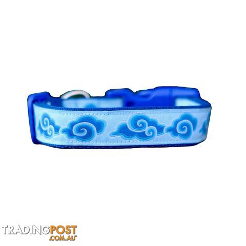 Cloud Dog Collar - Hand Made by The Bark Side - TBSCLDLGEPNK
