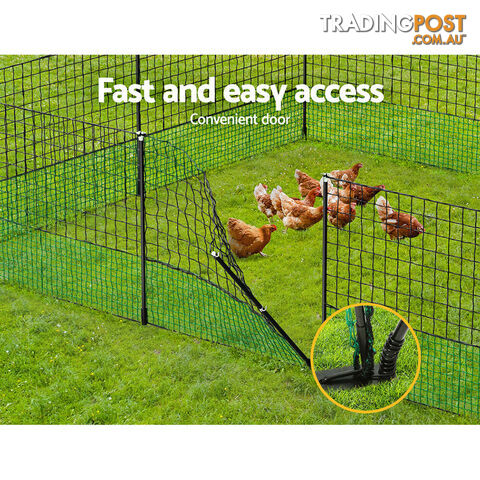 i.Pet Chicken Fence Electric 50Mx125CM Poultry Netting - PET-CF-50X125-BK