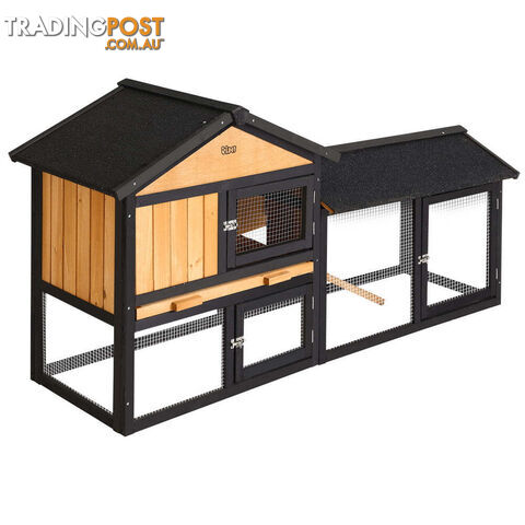 i.Pet Chicken Coop Rabbit Hutch 165cm x 43cm x 86cm Extra Large Run House Cage Wooden Outdoor - PET-GT-R036L-180 - photo 3 of 8