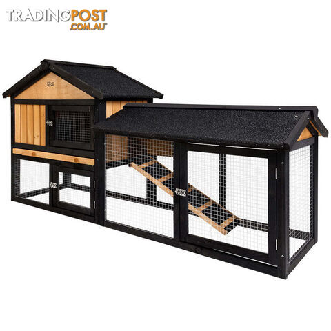 i.Pet Chicken Coop Rabbit Hutch 165cm x 43cm x 86cm Extra Large Run House Cage Wooden Outdoor - PET-GT-R036L-180 - photo 5 of 8
