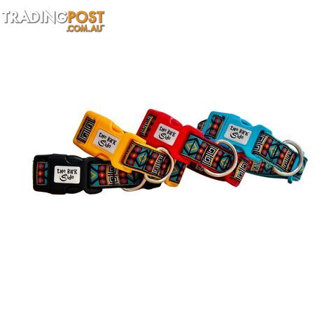 Tribal Dog Collar - Hand Made by The Bark Side - TBSTRILGEBLK