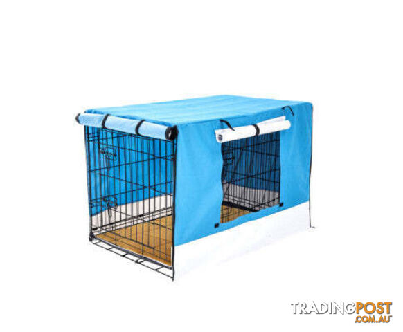Paw Mate Wire Dog Cage Crate with Tray + Cushion Mat + Cover Combo - V274-PET-WCCVCU42-PK