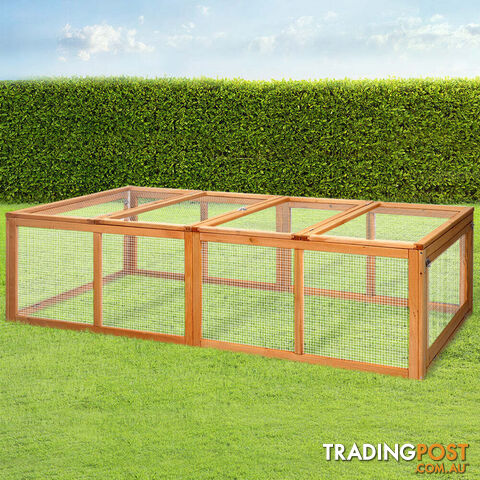 i.Pet Chicken Coop Rabbit Hutch 180cm Extra Large Wooden Chicken House Run XL Hen Cage - PET-GT-RR-4