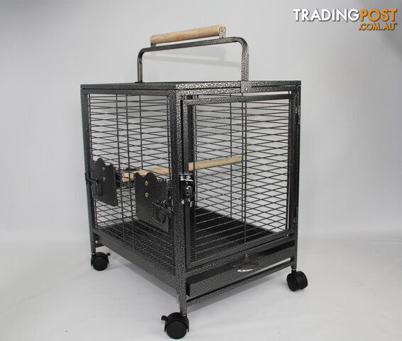 YES4PETS Small Bird Transport Budgie Cage Parrot Aviary Carrier With Wheel -...