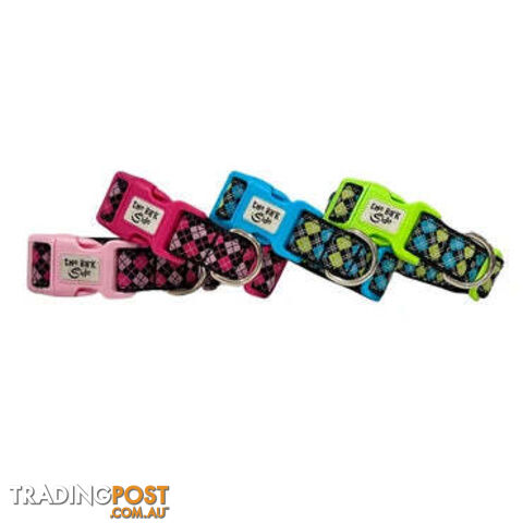 Tartan Dog Collar - Hand Made by The Bark Side - TBSTARLGELPNK