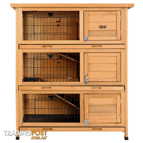 i.Pet Rabbit Hutch 91.5cm x 46cm x 116.5cm Chicken Coop Large House Cage Run Wooden Bunny Outdoor - PET-GT-RHT1240-3L - photo 4 of 7