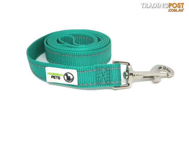 60cm to 10m Long Nylon w/Reflective Stitching Dog Lead - Moondidley Pets - MDPLDREFLBLU255