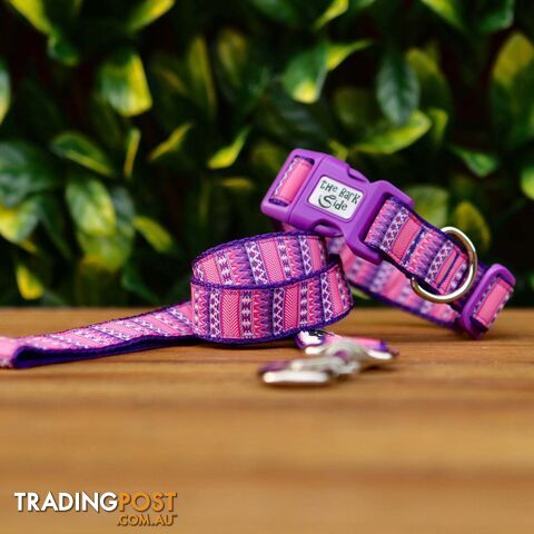 Aztec Dog Collar / Pink / Purple - Hand Made by The Bark Side - TBSAZTXS - photo 5 of 5