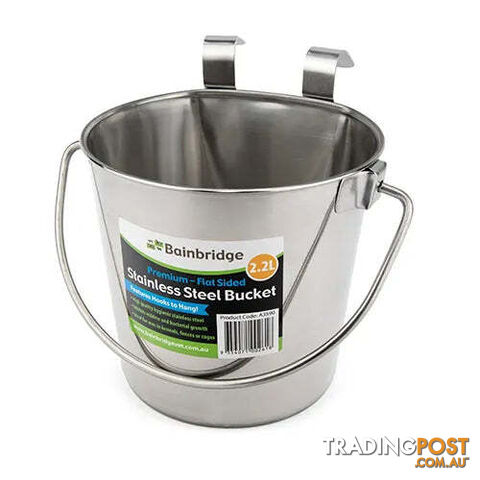 FLAT SIDED STAINLESS BUCKETS - BAINBRIDGE - BB-A3591