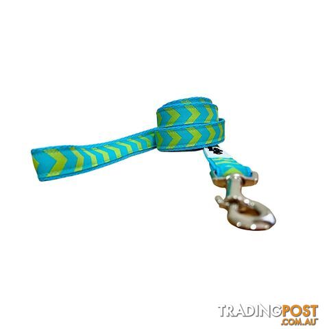 Blue & Green Arrows Dog Lead / Leash - Hand Made by The Bark Side -...