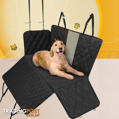 i.Pet Pet Car Seat Cover Dog Hammock Protector Back Waterproof Belt Non Slip Mat - PET-COVER-137X147-BK - photo 1 of 9